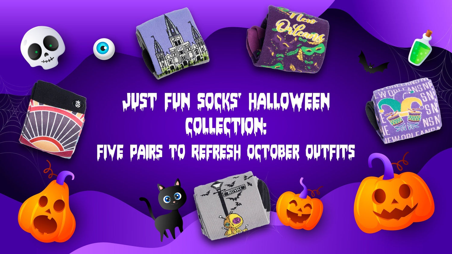 Just Fun Socks’ Halloween Collection: Five Pairs to Refresh October Outfits