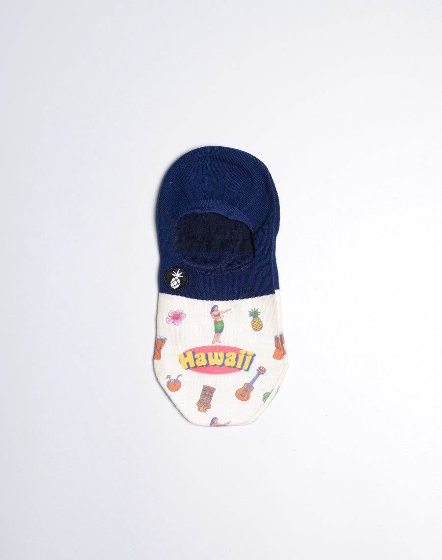 Vintage Aloha Spirit Hawaiian Printed No Show Socks
