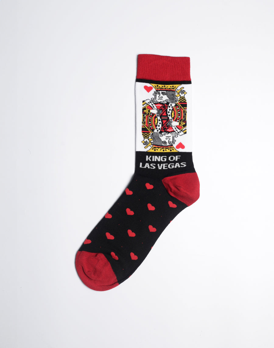 Mens King of Las Vegas Crew Socks