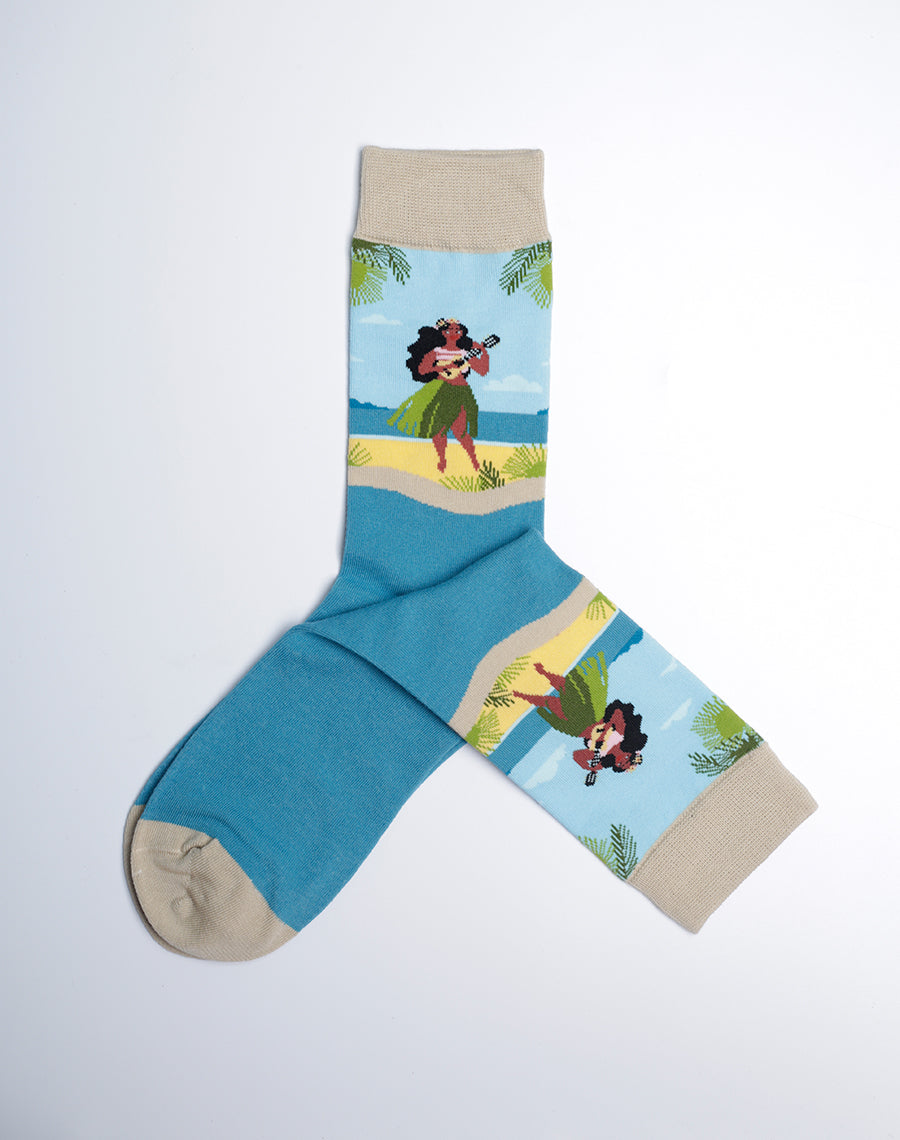 Women's Hawaiian Girl Crew Socks