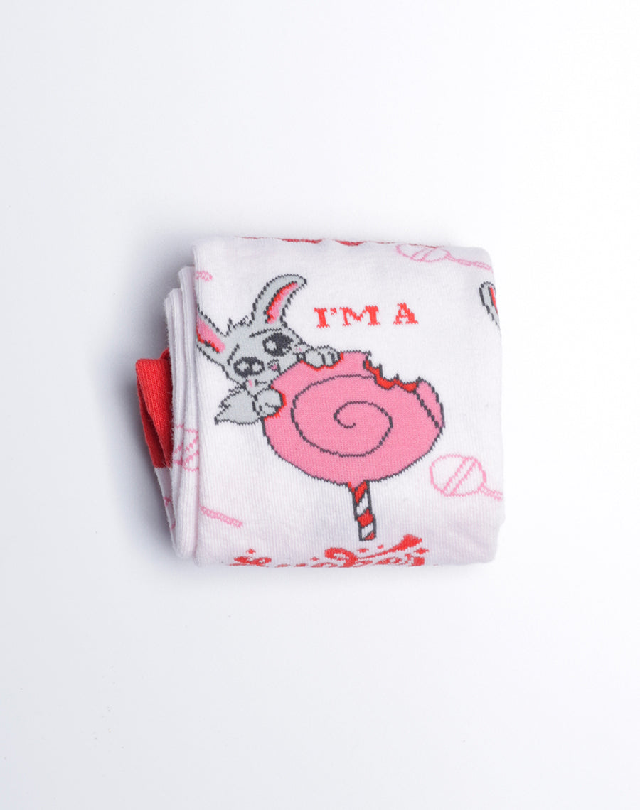 Im a Sucker for You Crew socks for Women - Pink Color