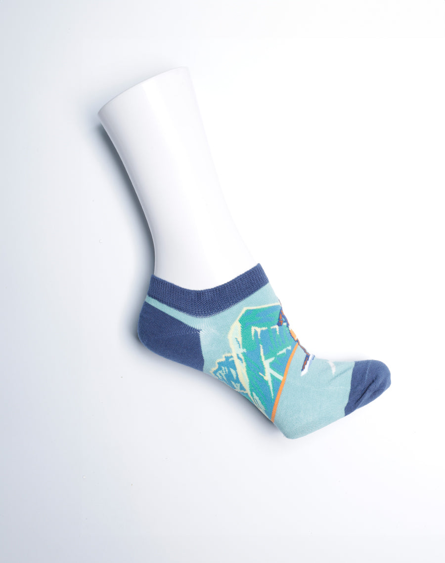 Men's Stand Up Paddle Board Tropical No Show Socks