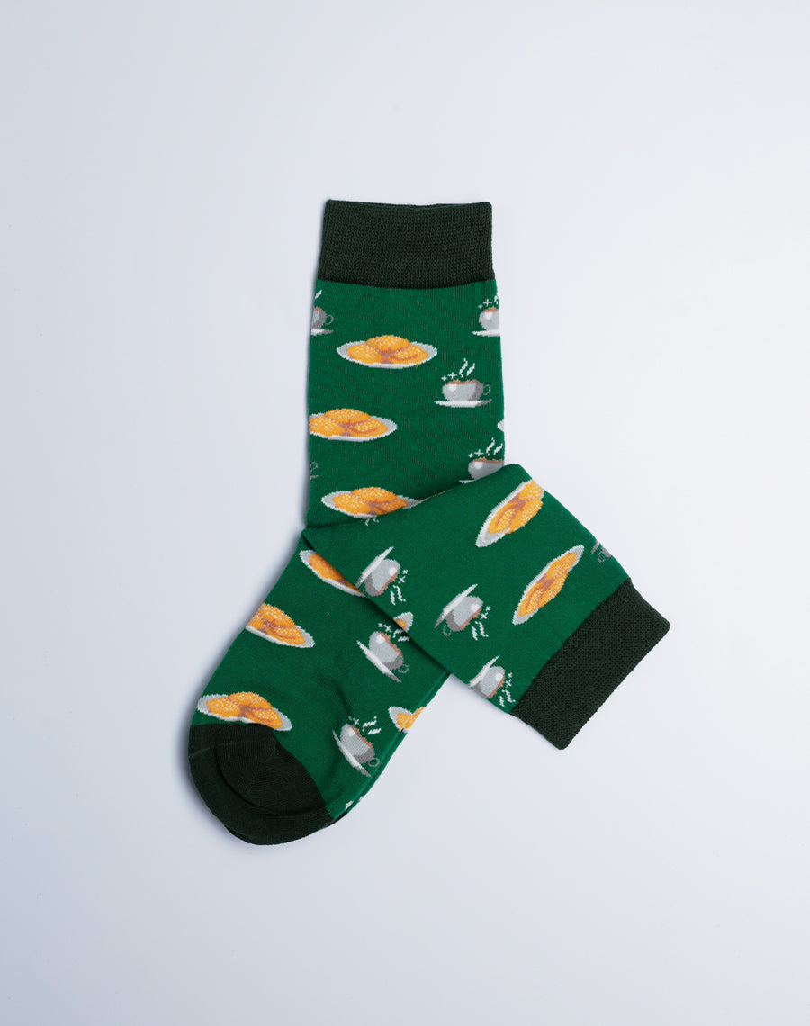 Kids Beignet & Cocoa Crew Socks - Cotton made Socks from Just Fun Socks