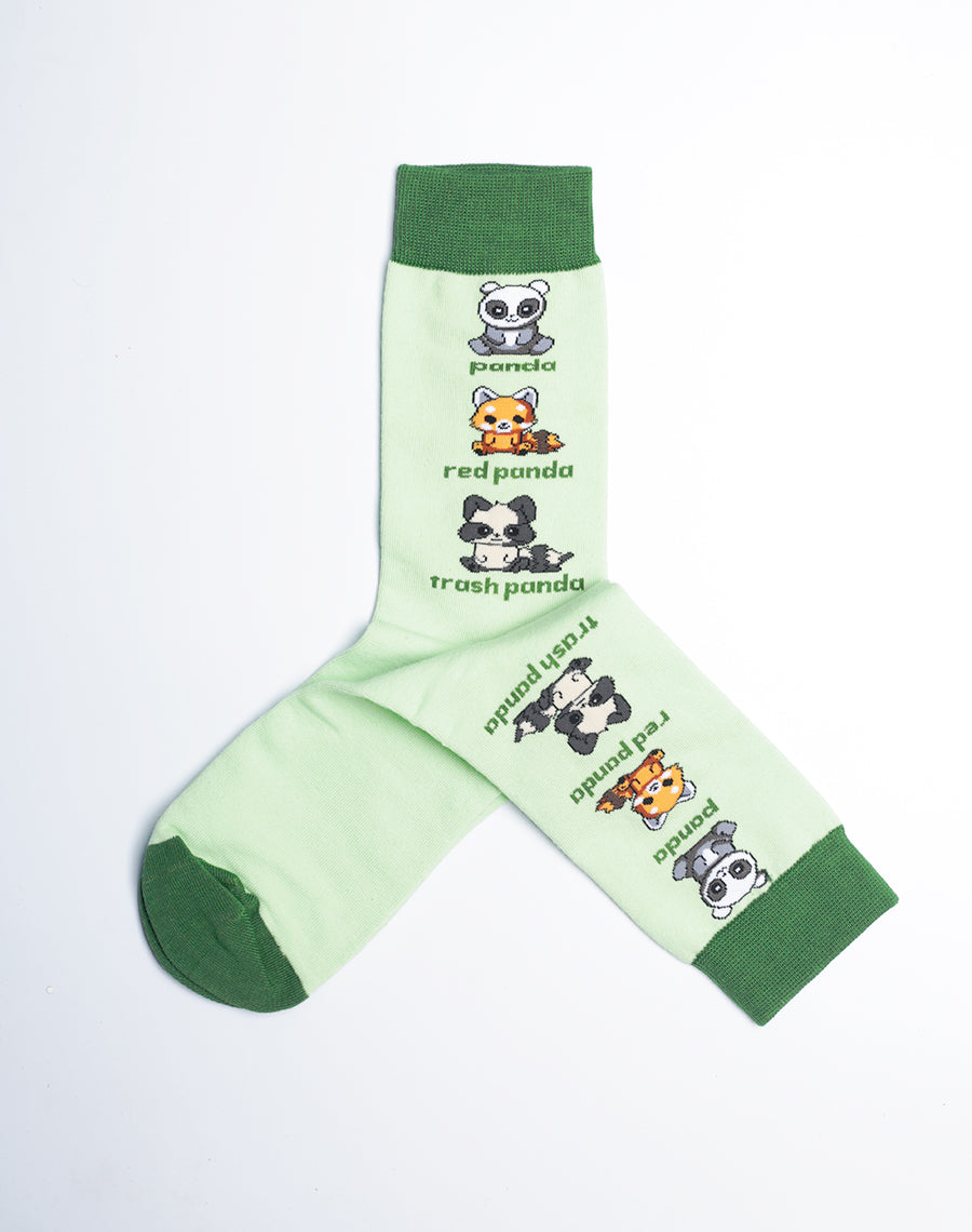 Women's Trash Panda Raccoon Crew Socks