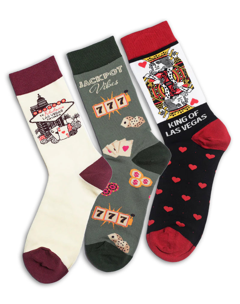 Men's Las Vegas Crew Socks Pack | 3-Pair Bundle