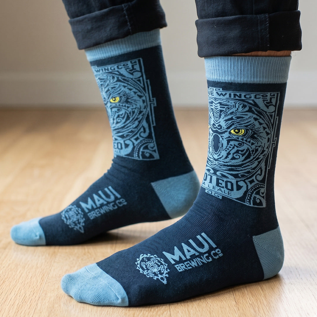 Maui Brewing Company Pueo Pale Ale Crew Socks