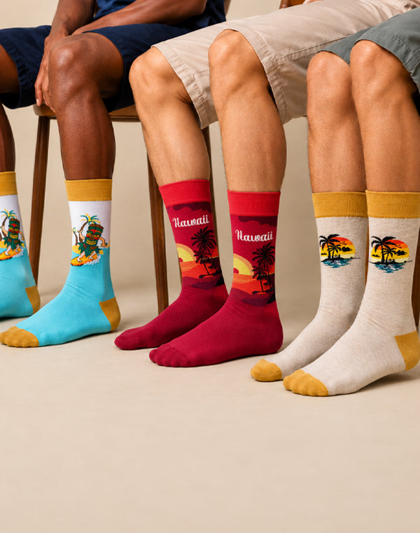 Men's Oceanfront Oasis Crew Socks | 3-Pair Bundle