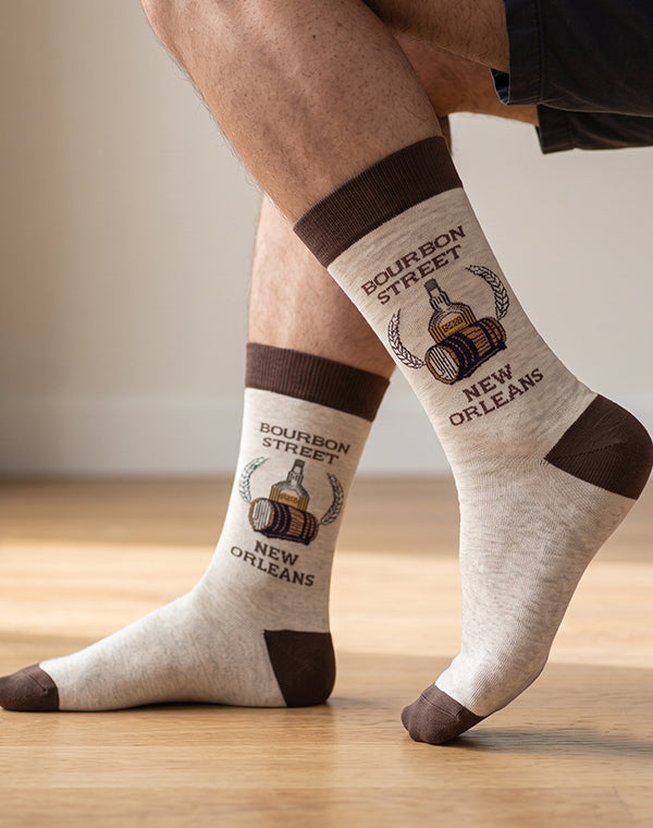 Men's Bourbon Street New Orleans Crew Socks