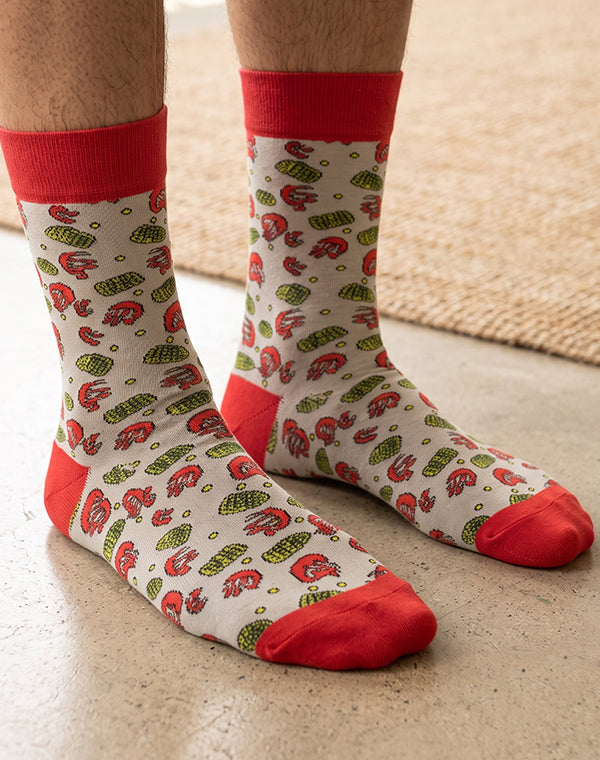 Men's Crawfish & Corn Crew Socks