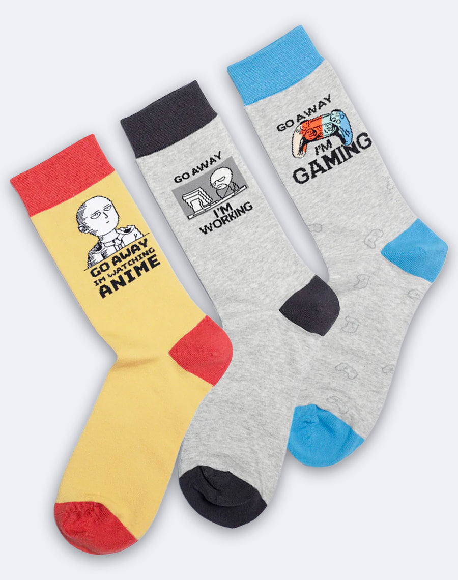 Men's Do Not Disturb Crew Socks Pack | 3-Pair Bundle