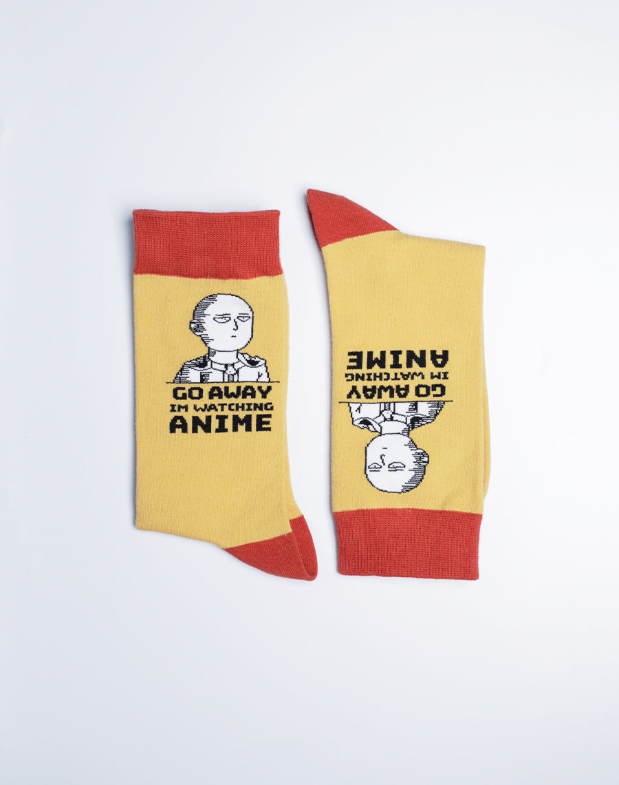 Anime Printed Funny Yellow Color Socks for Women