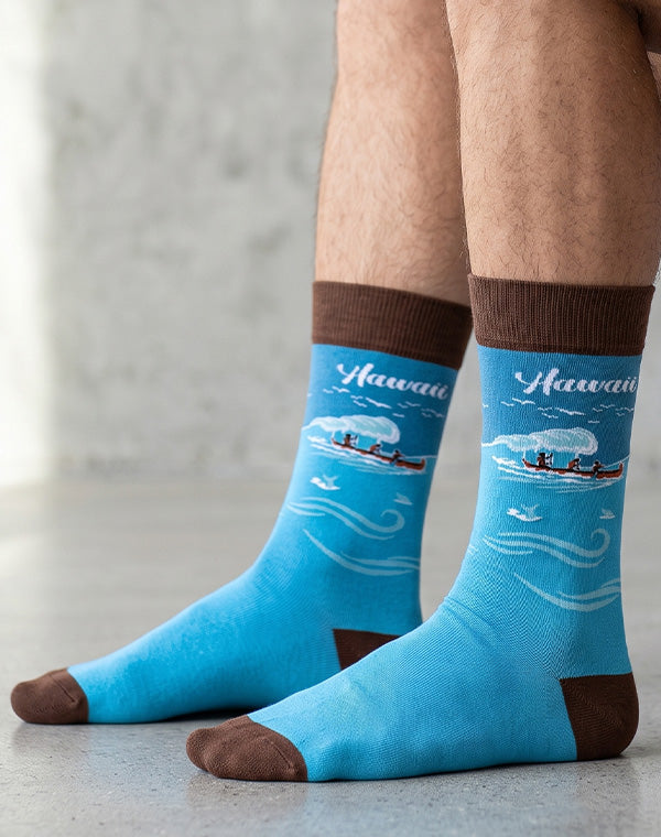 Men's Hawaii Outrigger Crew Socks