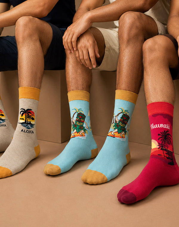 Men's Oceanfront Oasis Crew Socks Pack | 3-Pair Bundle