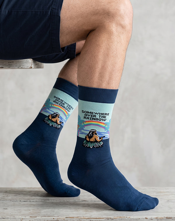 Men's Over The Rainbow Tropical Crew Socks