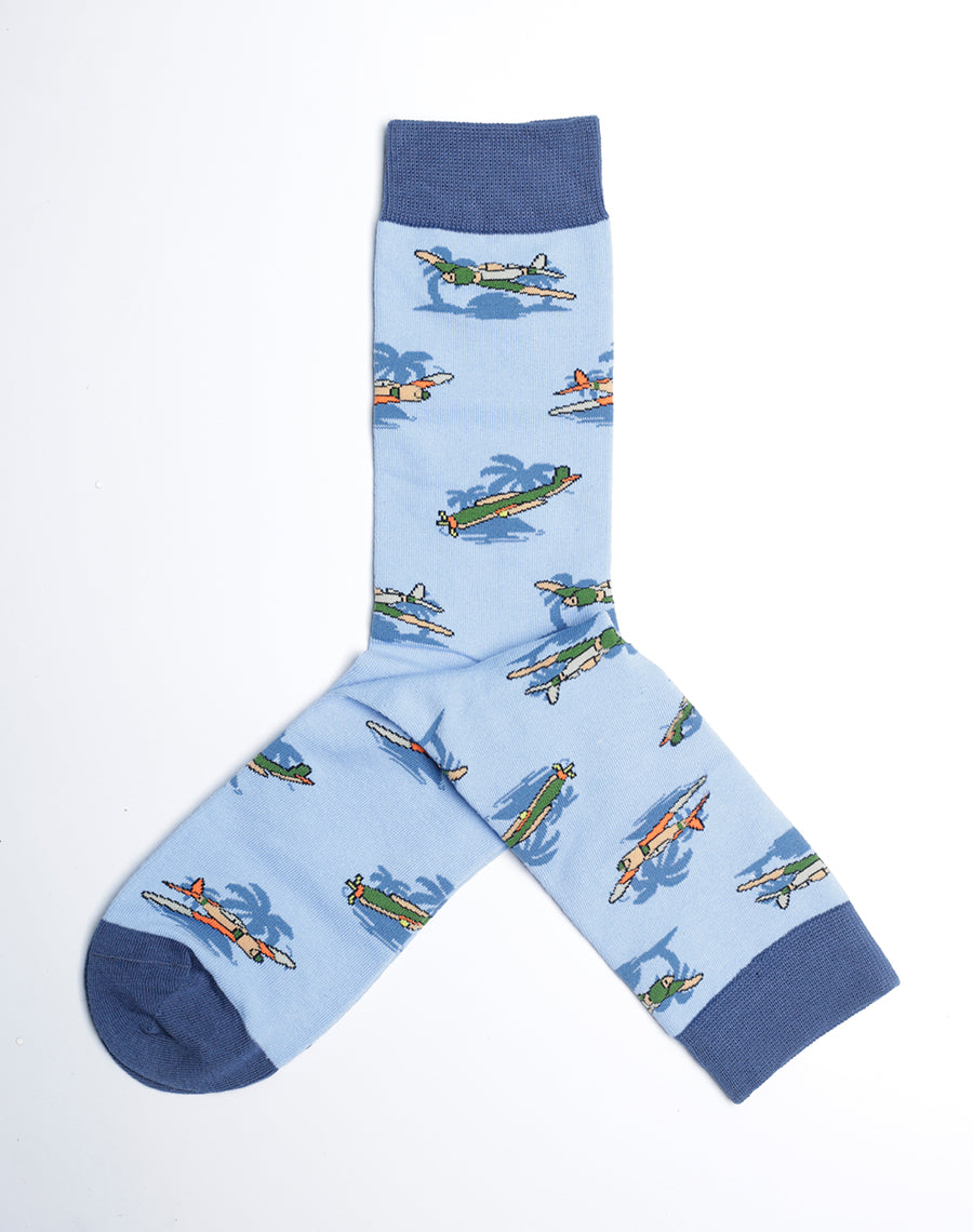 Men's Pearl Harbor Warbirds Tropical Crew Socks