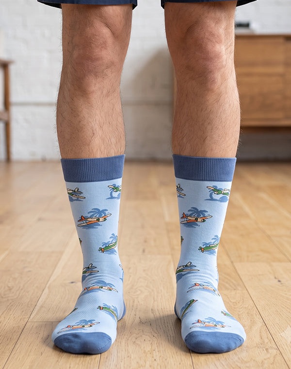 Men's Pearl Harbor Warbirds Tropical Crew Socks