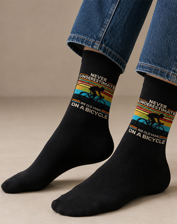 Men's Retro Rider Bicycle Crew Socks