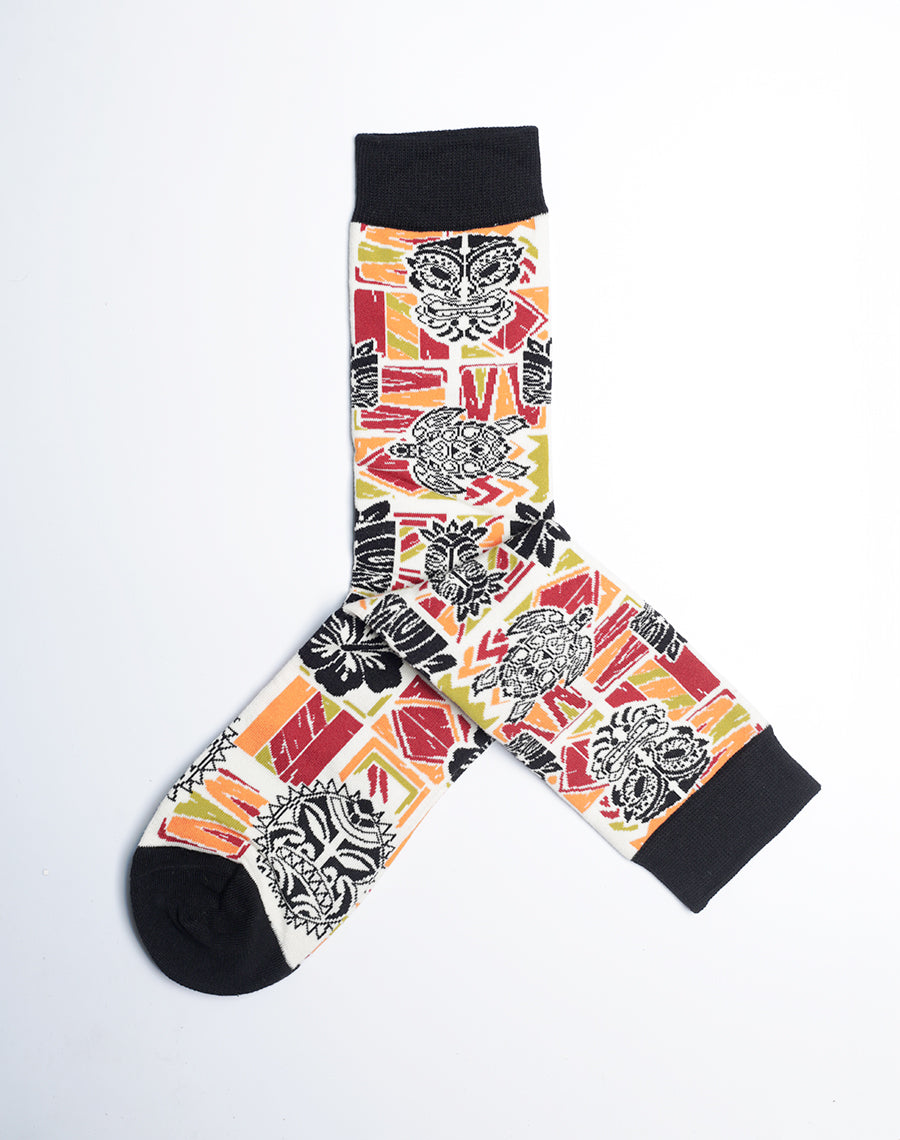 Men's Tribal Mashup Hawaiian Crew Socks