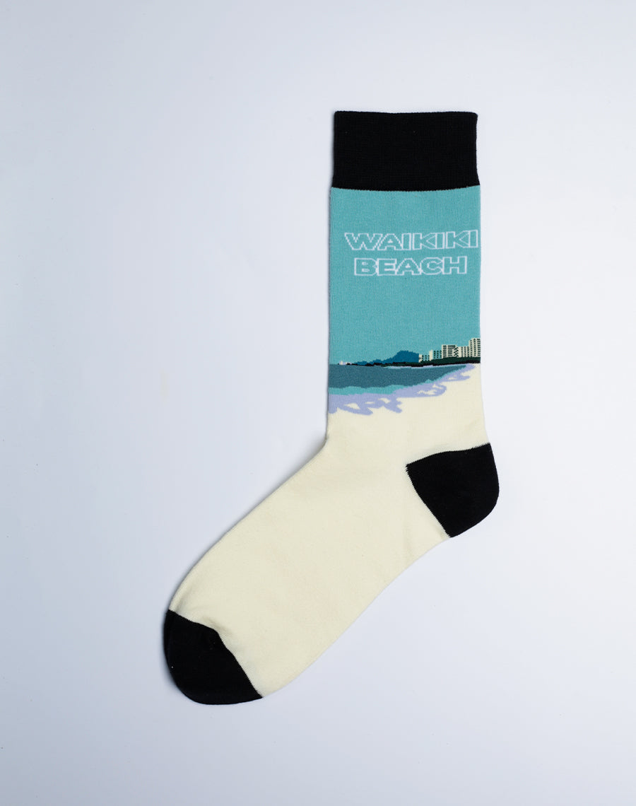 Blue Color Cotton Made Waikiki Beach Socks