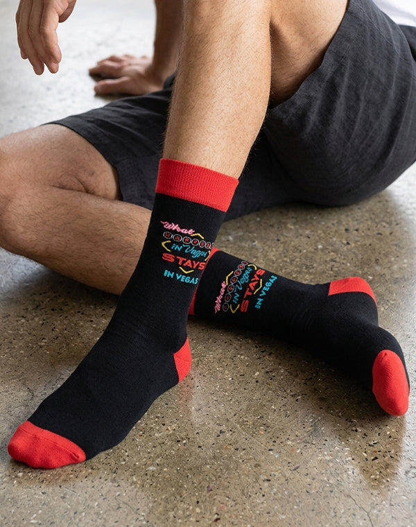 Men's What Happens In Vegas Crew Socks
