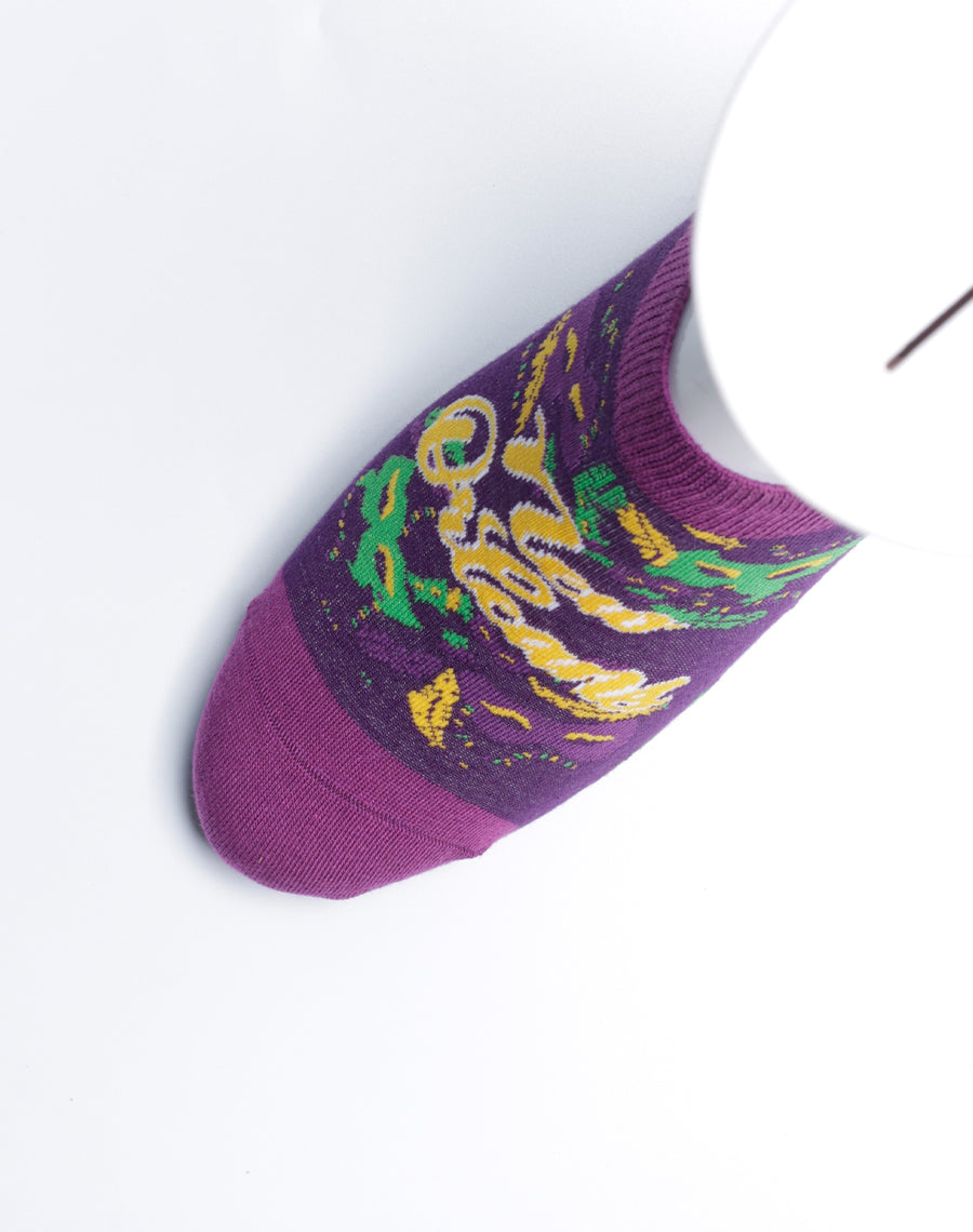 New Orleans Themed Cotton Made No Show Socks