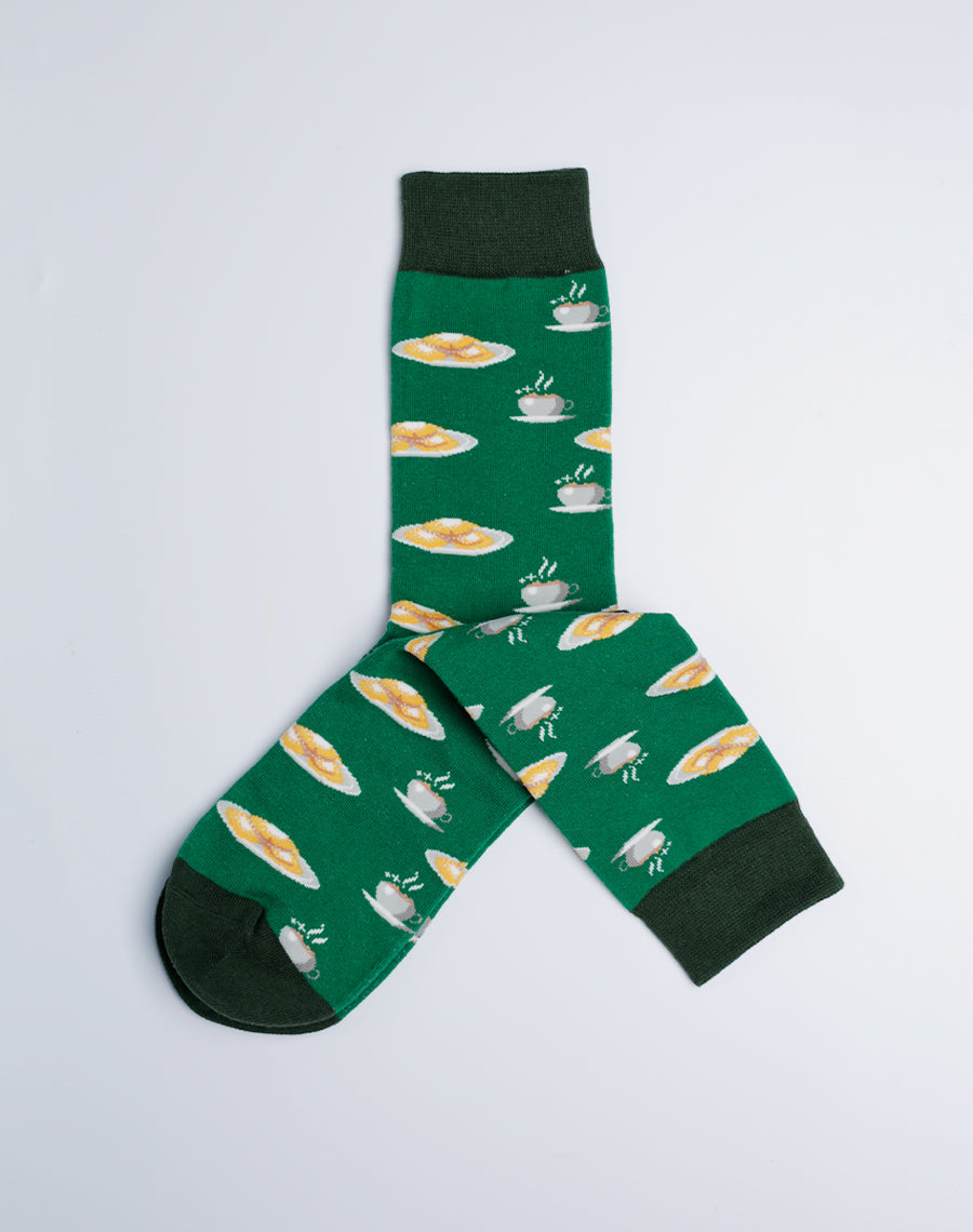 Women's Beignet & Coffee Crew Socks - Cotton Made