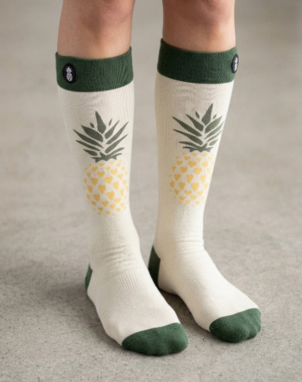 Pineapple Sweetheart Printed Crew Socks