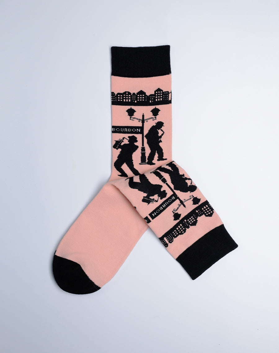 Women's Bourbon Street Jazz Crew Socks - Just Fun Socks
