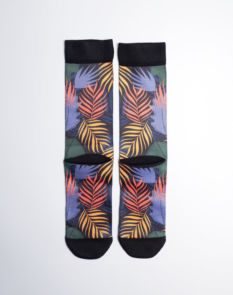 Palm printed socks