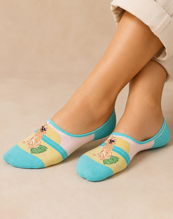 Women's Beach Dog No Show Socks