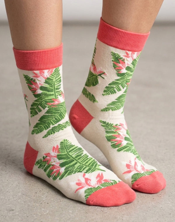 Women's Ginger Palm Breeze Crew Socks