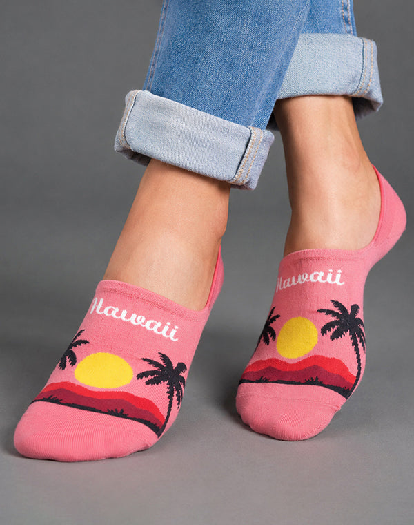 Women's Hawaii Palm Tropical No Show Socks