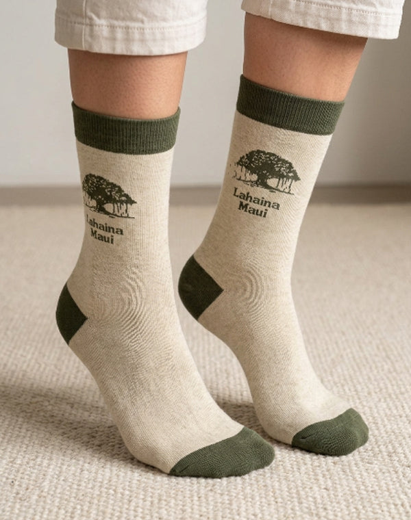 Women's Lahaina Banyan Tree Maui Crew Socks