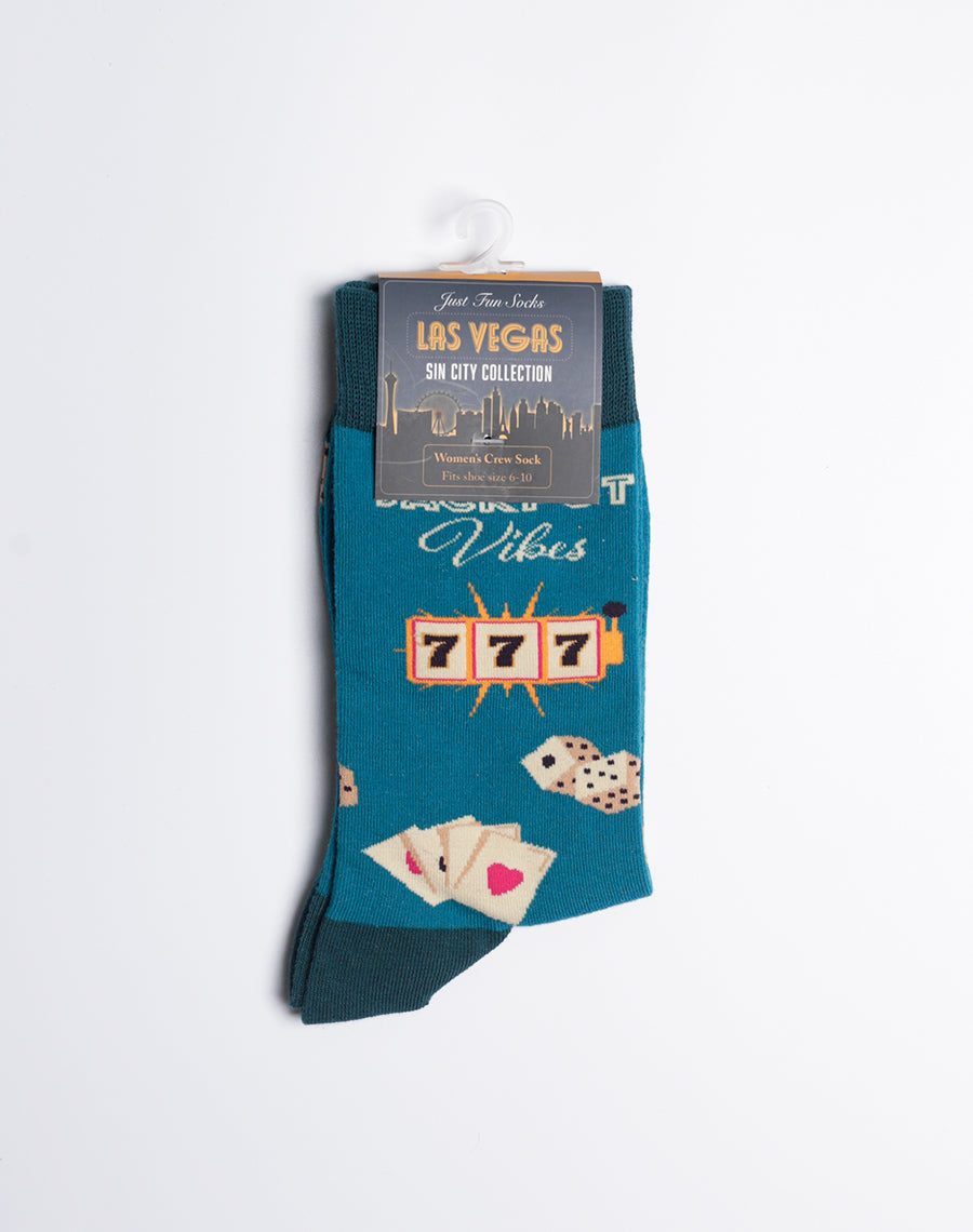 Women's Las Vegas Jackpot Vibes Crew Socks