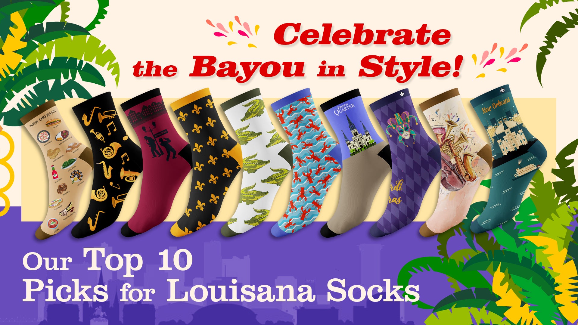 Top 10 Louisiana Themed Socks: Celebrate the Bayou in Style!