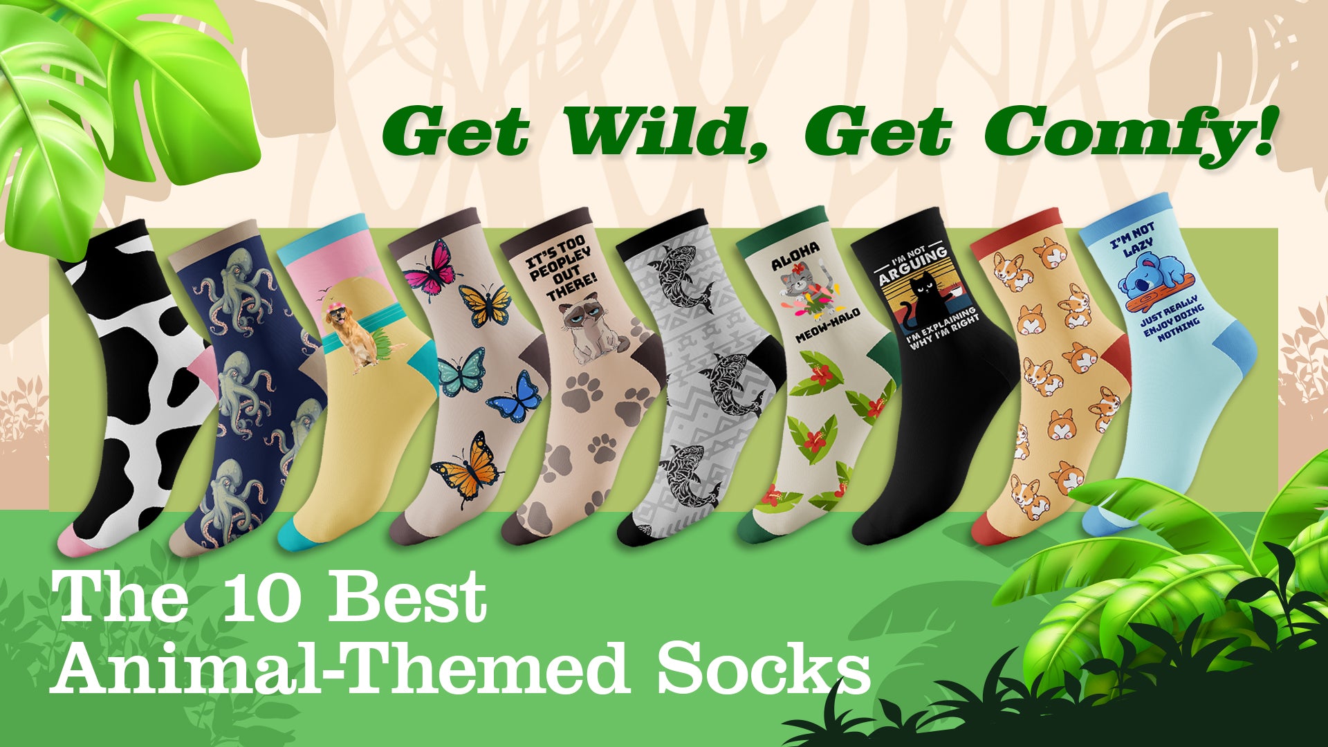 Get Wild, Get Comfy: The 10 Best Animal-Themed Socks - Just Fun Socks