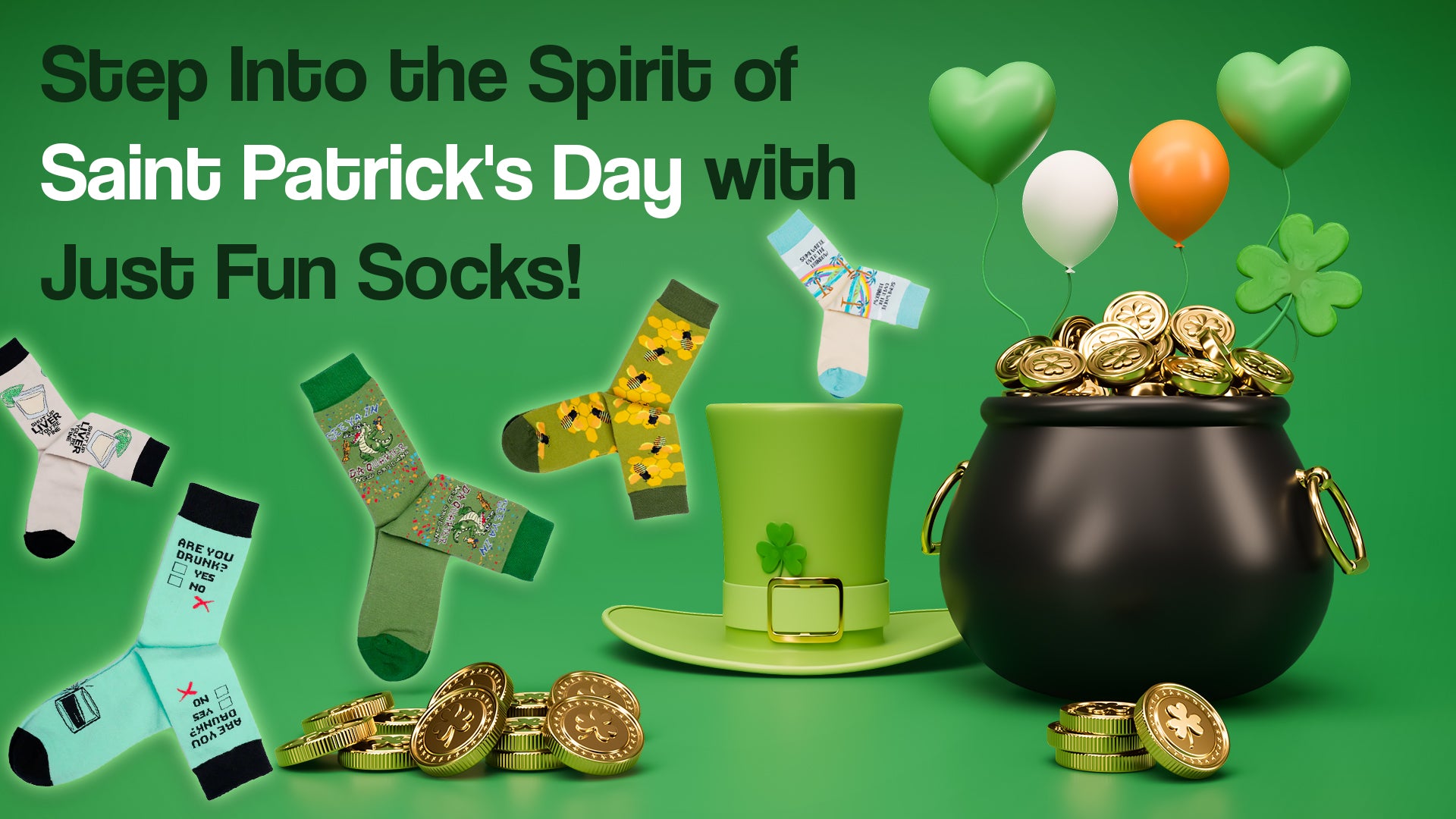 Step Into the Spirit of Saint Patrick's Day with Just Fun Socks!