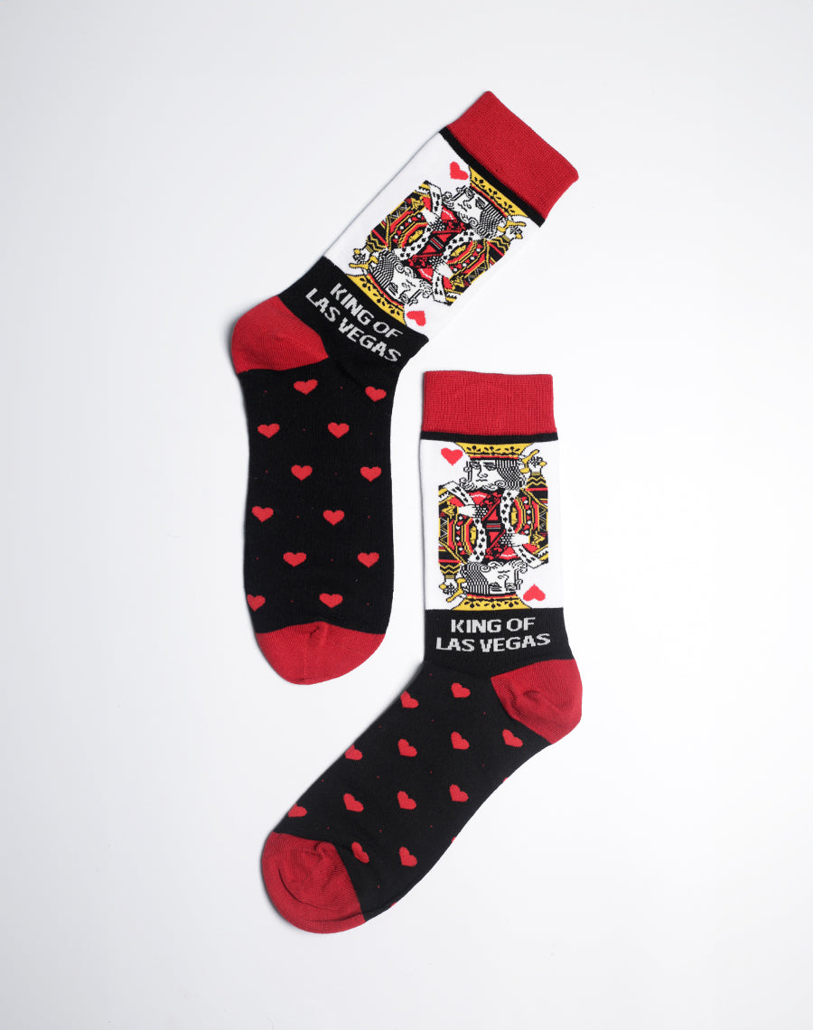 Mens King of Las Vegas Crew Socks