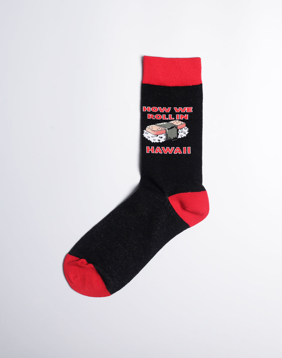 Men's How We Roll Hawaii Crew Socks