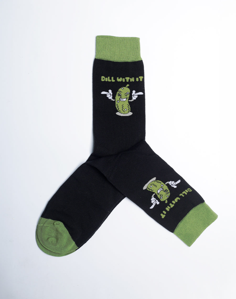 Men's Dill With It Pickle Crew Socks