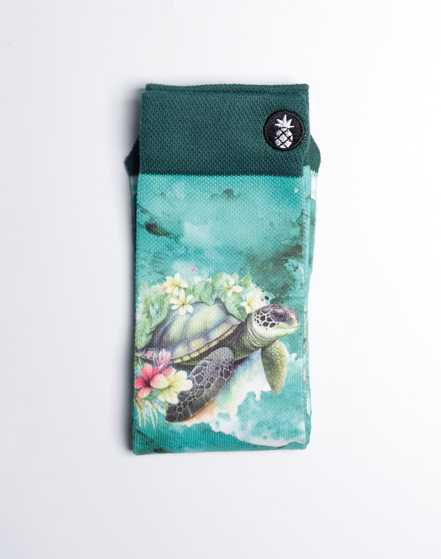 Floral and Turtle printed socks