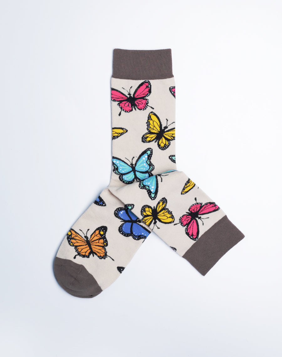 Bunches of Butterflies Cute Crew Socks For Women