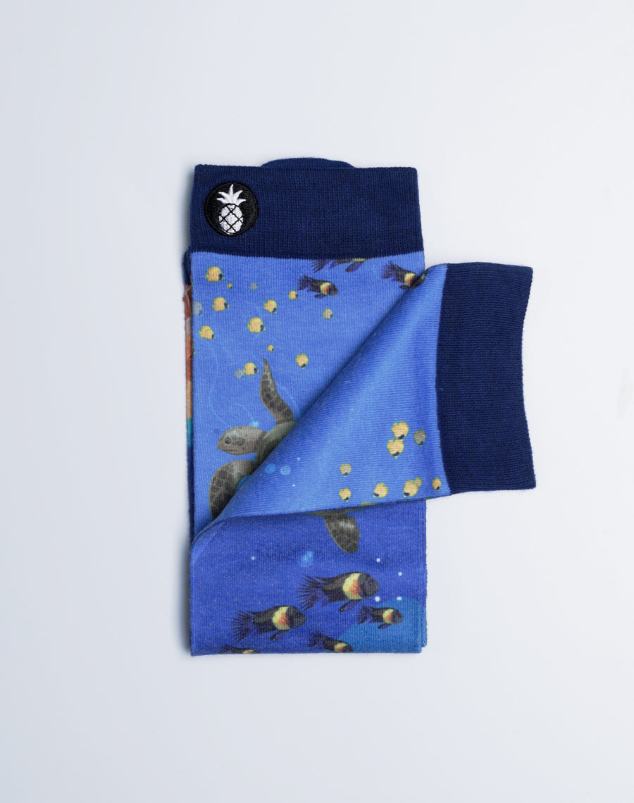 Cotton Made Premium Quality Blue Color Nautical Unisex Socks