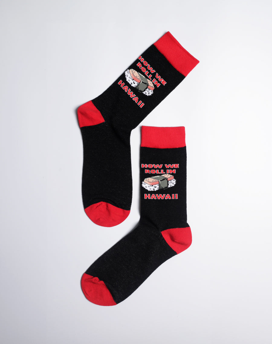 Men's How We Roll Hawaii Crew Socks