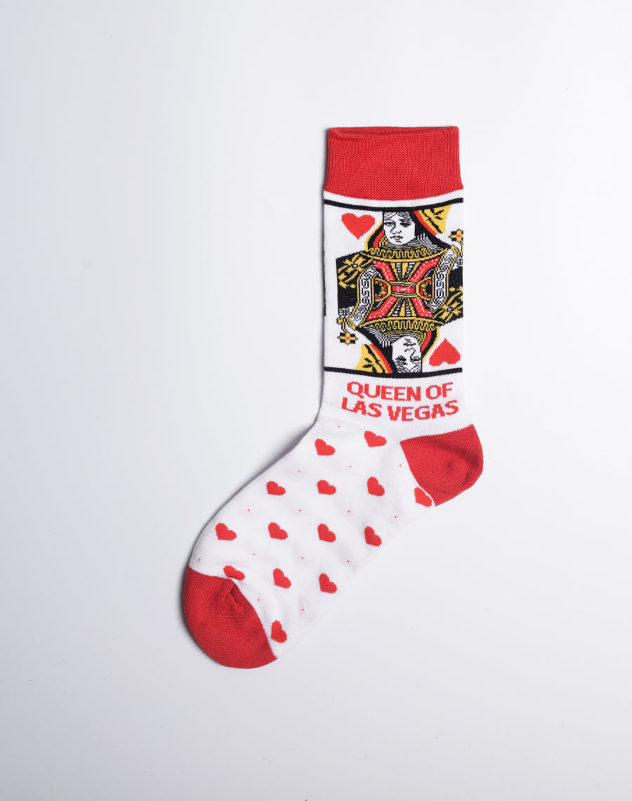 Feeling lucky? These Queen of Las Vegas socks are a jackpot of fashion!