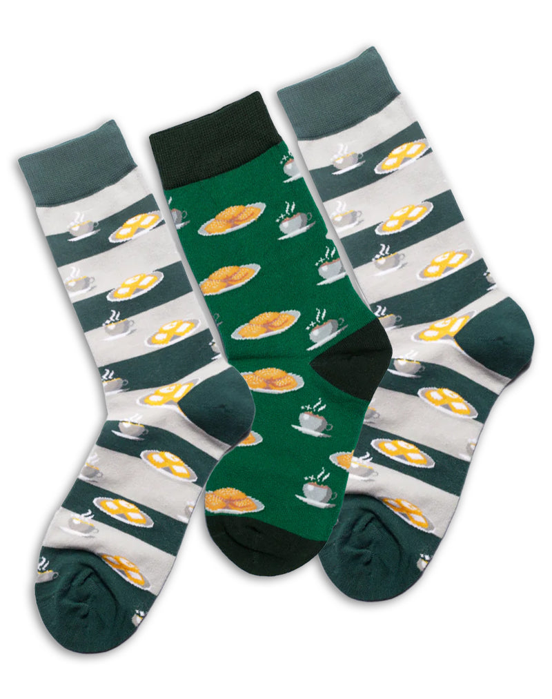 Family Beignet Matching Crew Socks | 3-Pair Bundle