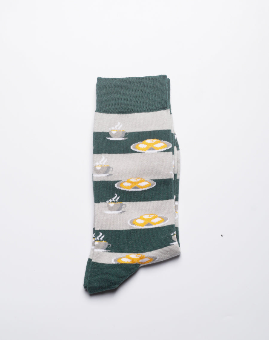 Fun socks inspired by New Orleans café culture