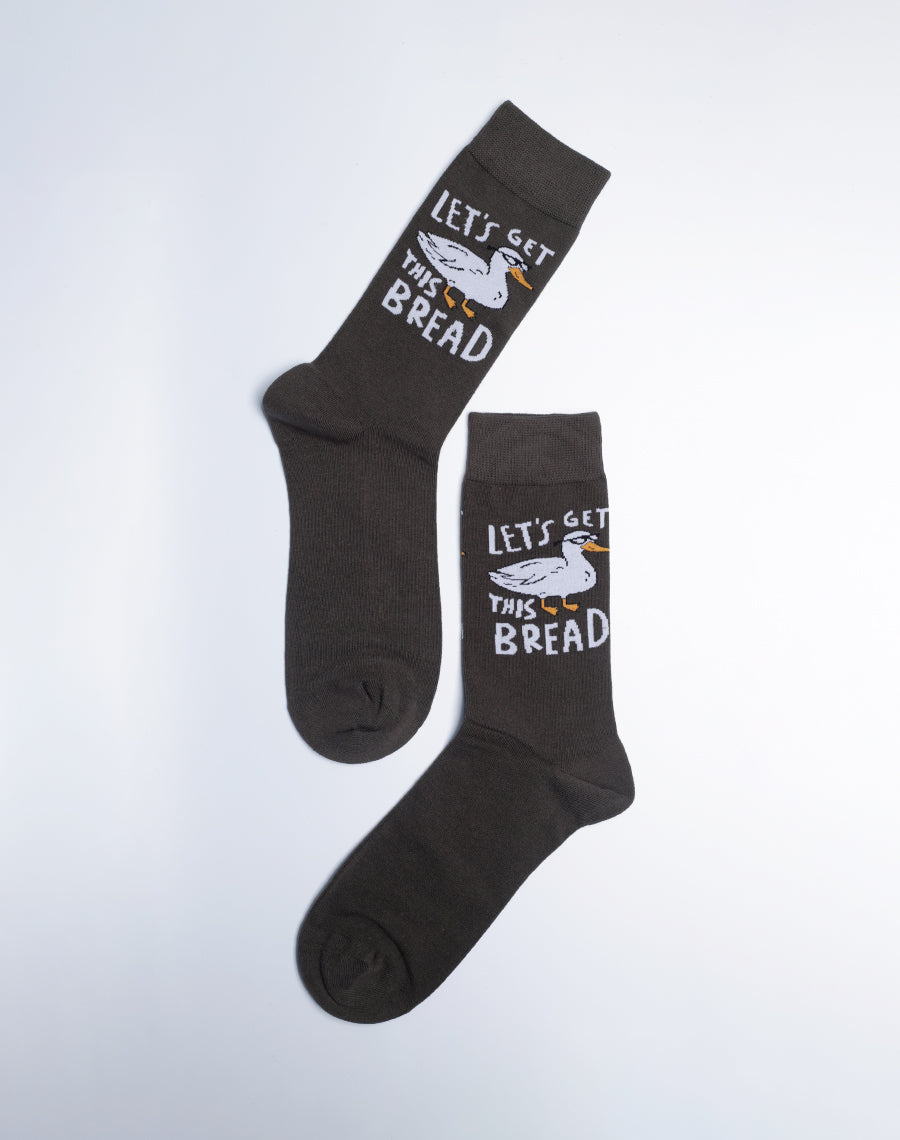Grey Socks for Men - Funny Socks with Sayings