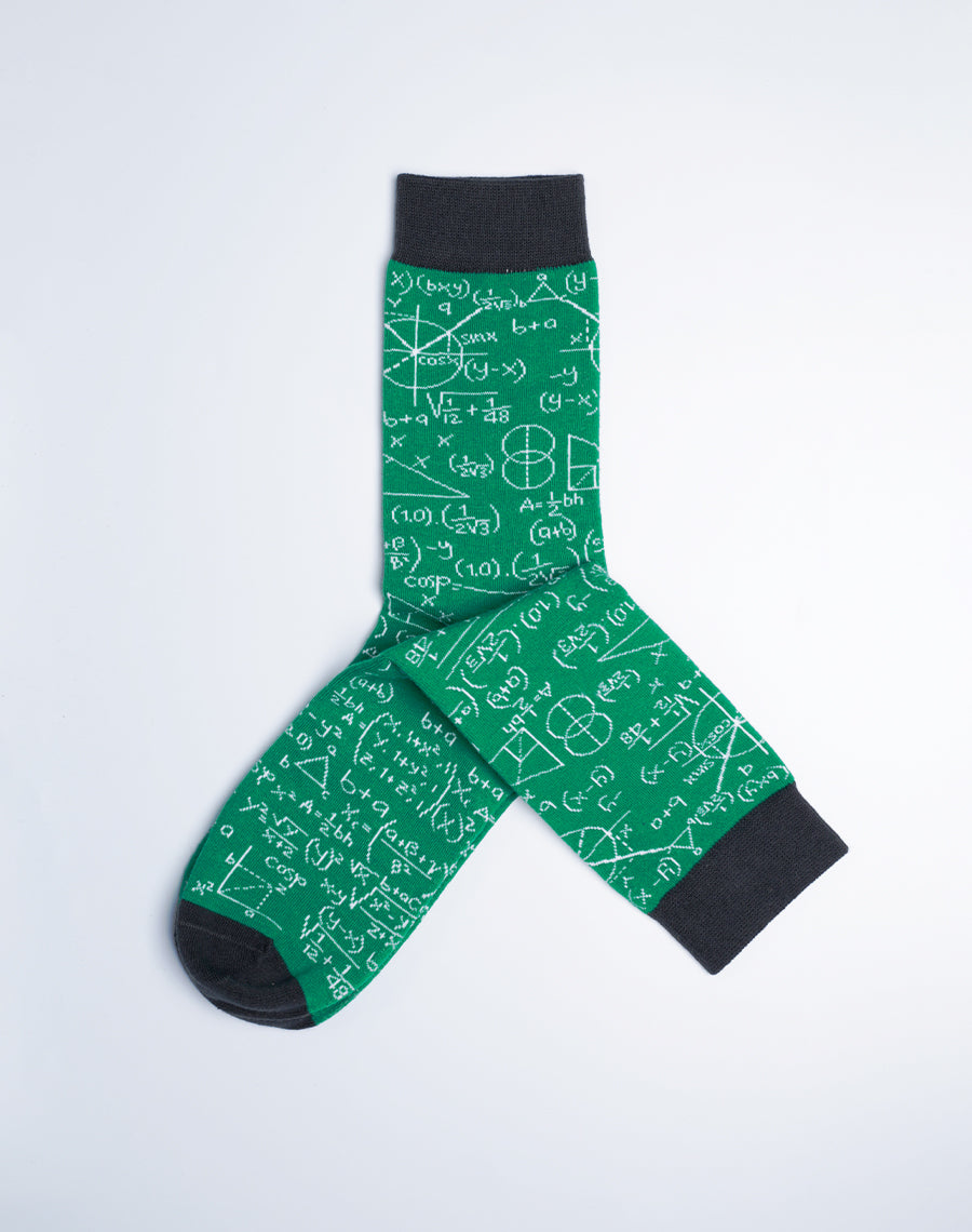 Men's Chalkboard Math Crew Socks