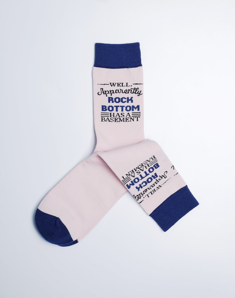 Rock Bottom Printed Socks for Women - Grey Socks